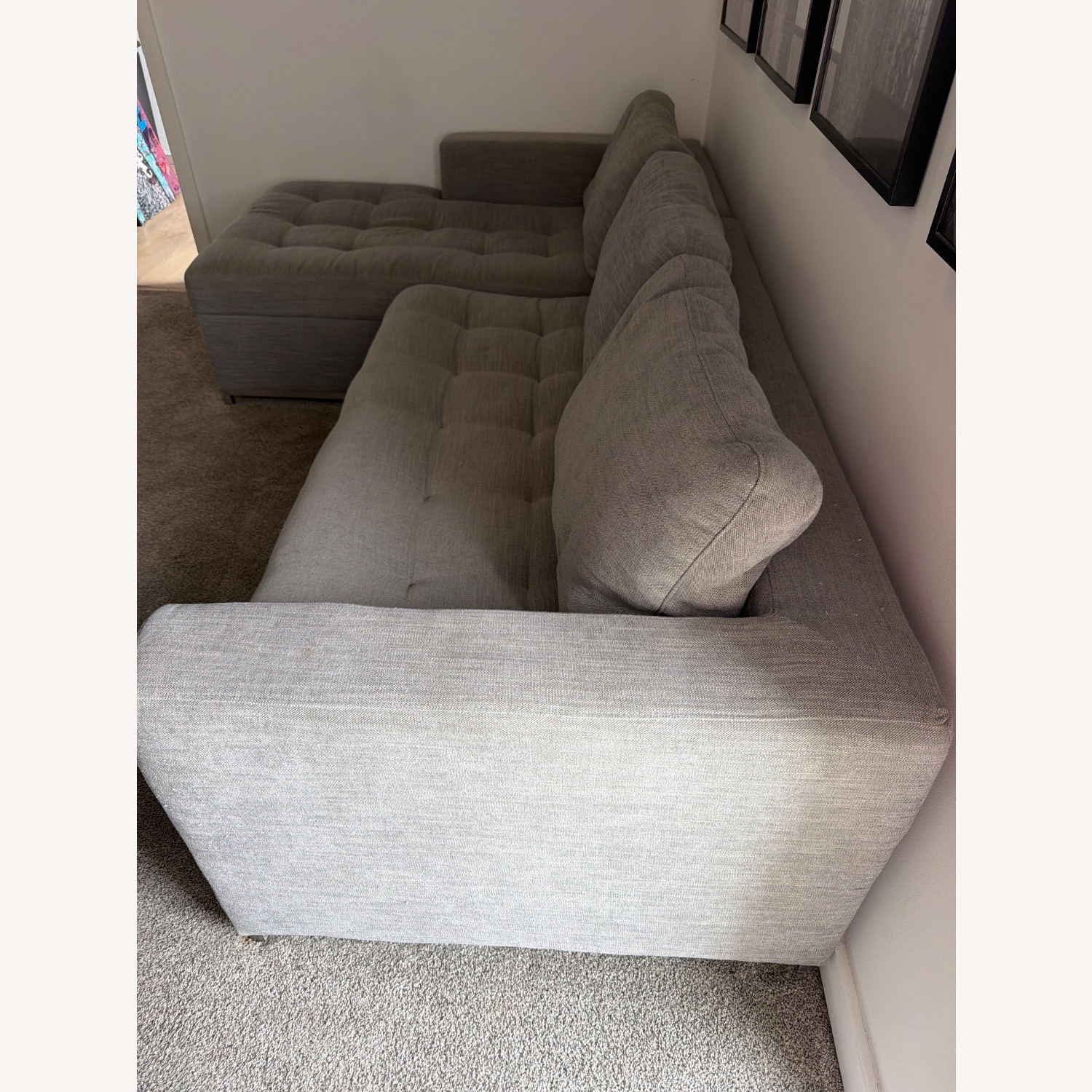 Article Soma Light Gray Fabric 2 Piece Sectional - image-2