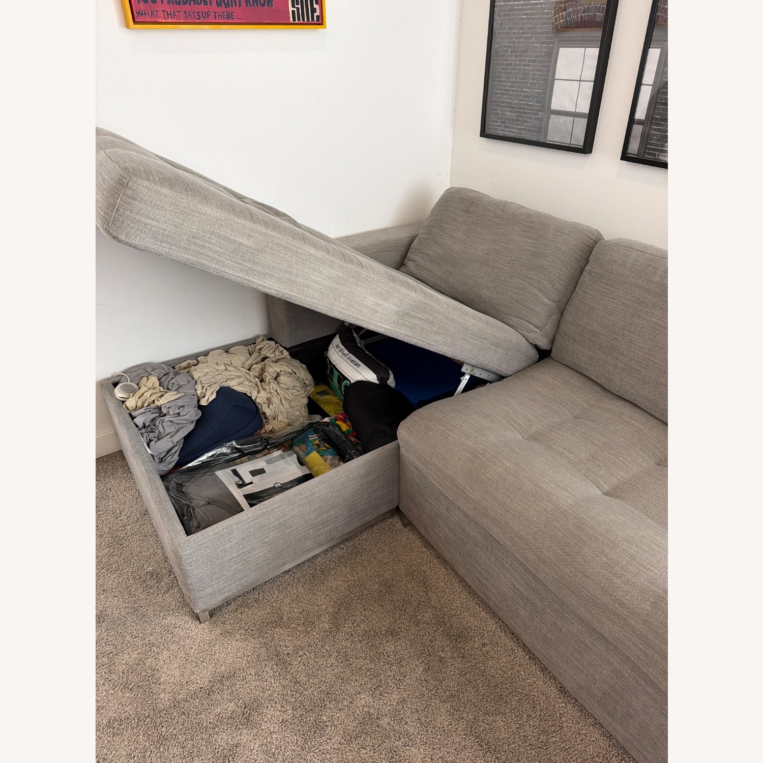 Article Soma Light Gray Fabric 2 Piece Sectional - image-6