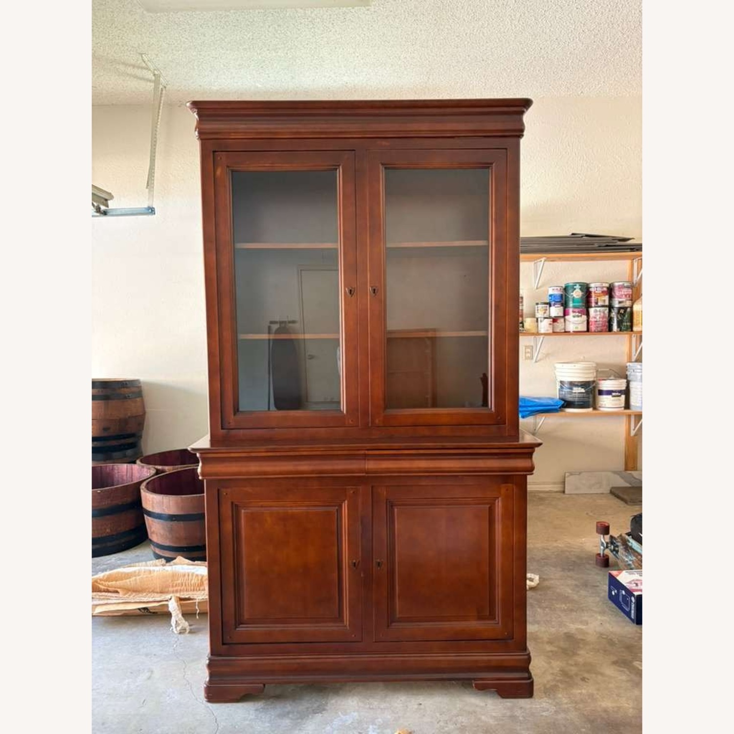 Vintage/Antique Finds Dark Brown Wood Armoire - image-2