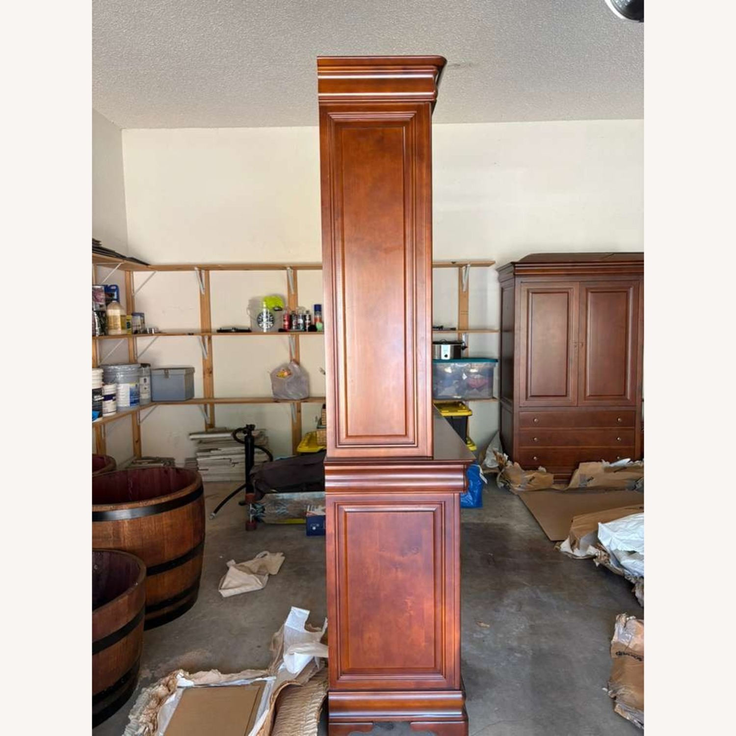 Vintage/Antique Finds Dark Brown Wood Armoire - image-3
