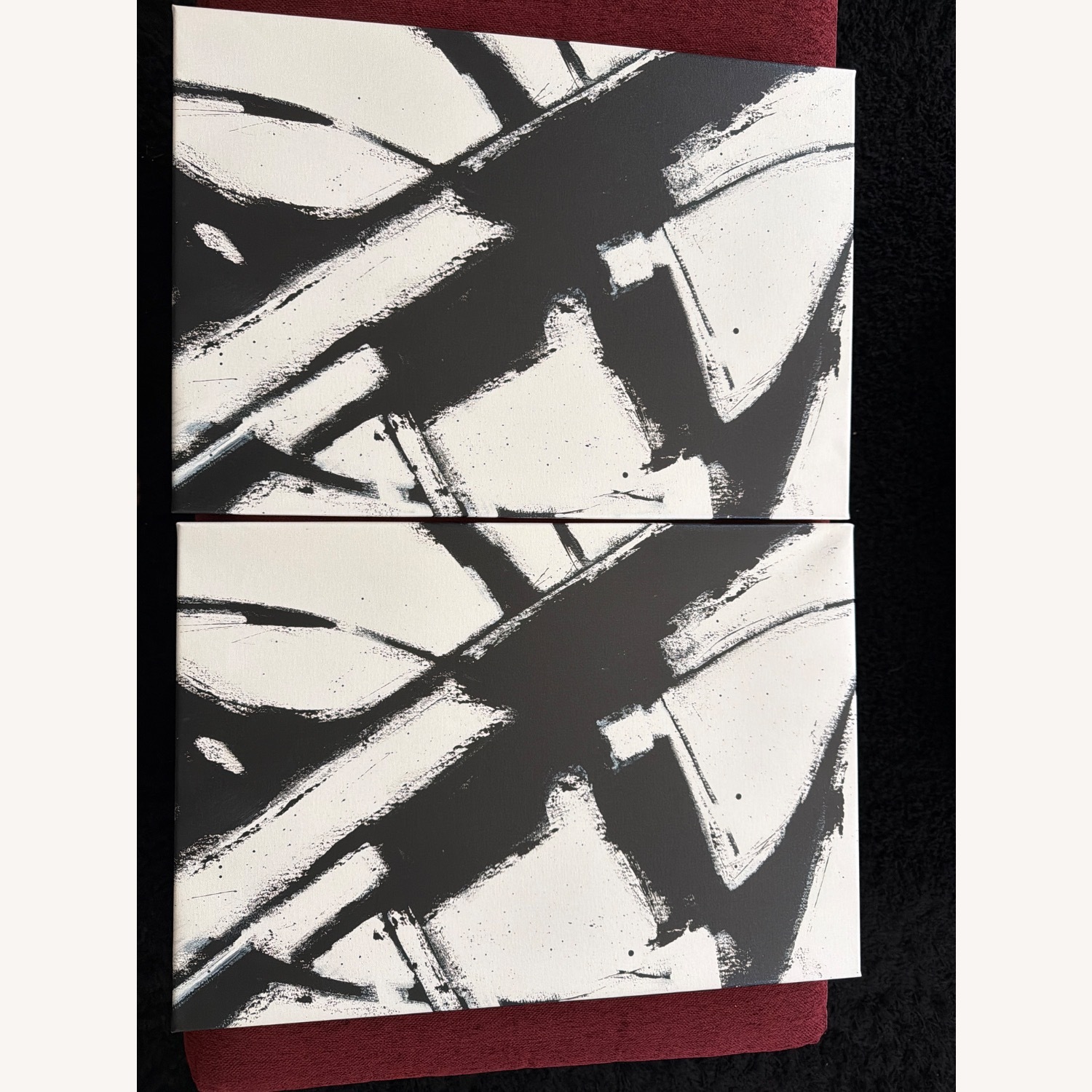 At Home Black Fabric Wall Art - image-1