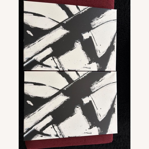 Used At Home Black Fabric Wall Art for sale on AptDeco