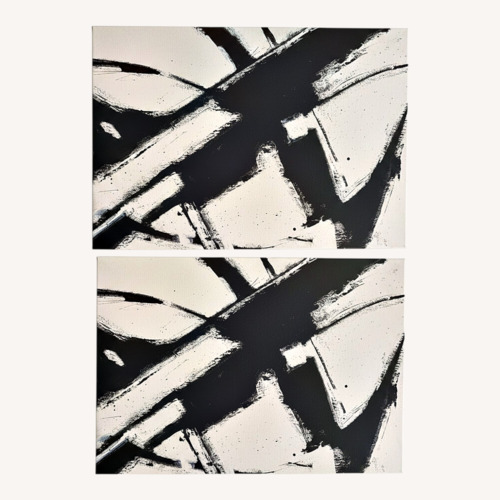 Used At Home Black Fabric Wall Art for sale on AptDeco