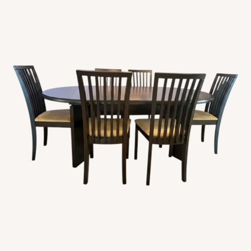 Used Scovby Denmark Dining Set in Wenge - Extends for sale on AptDeco
