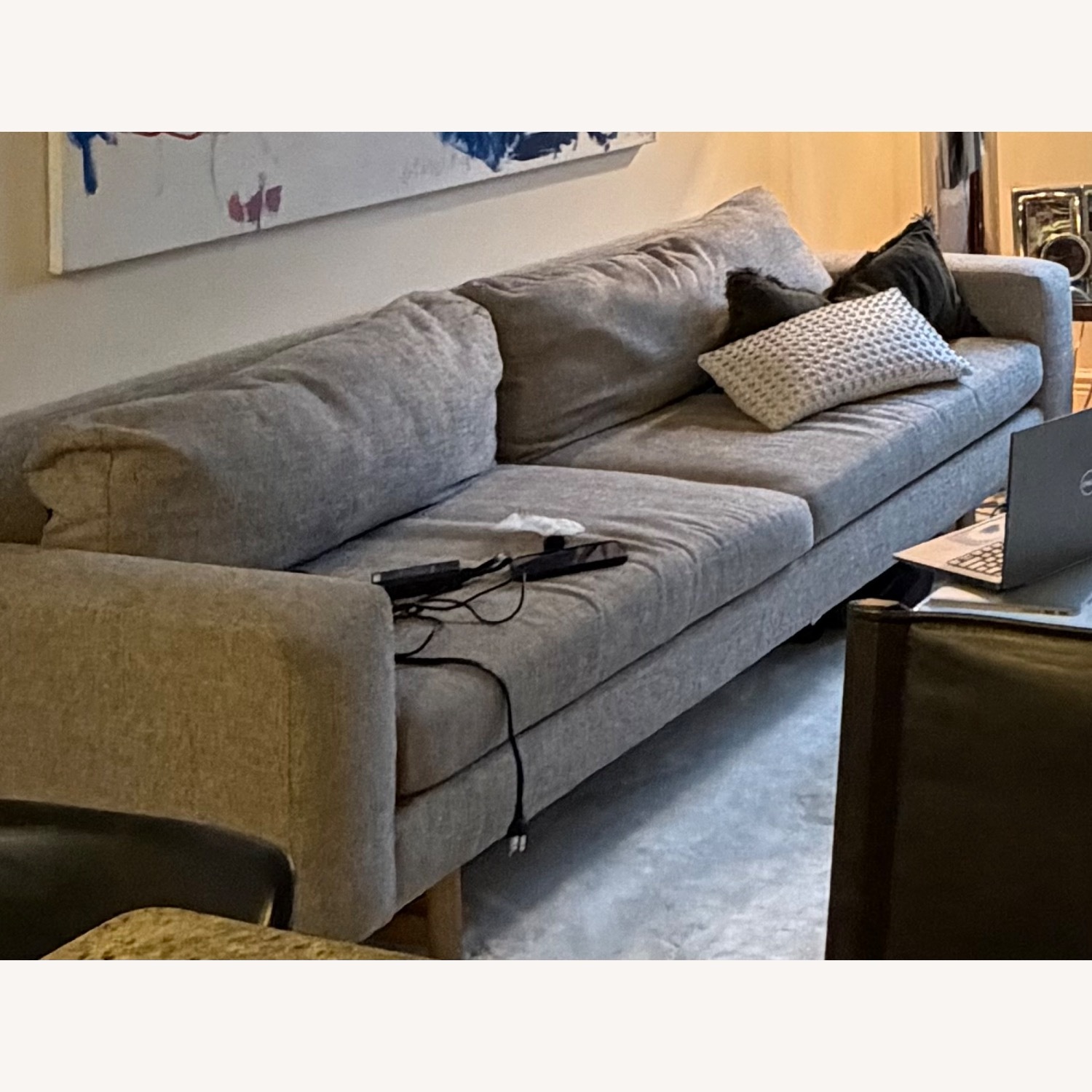 West Elm Light Gray Eddy Sofa - image-3
