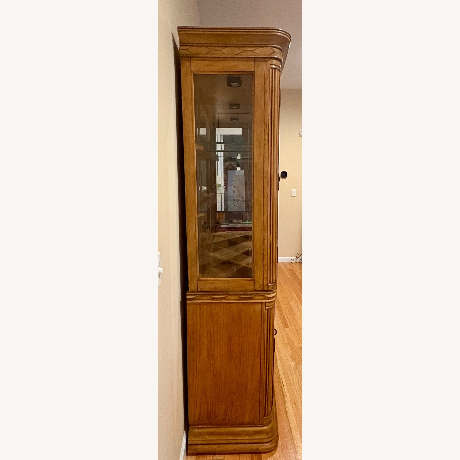 Pecan Wood Finish Hutch - image-3