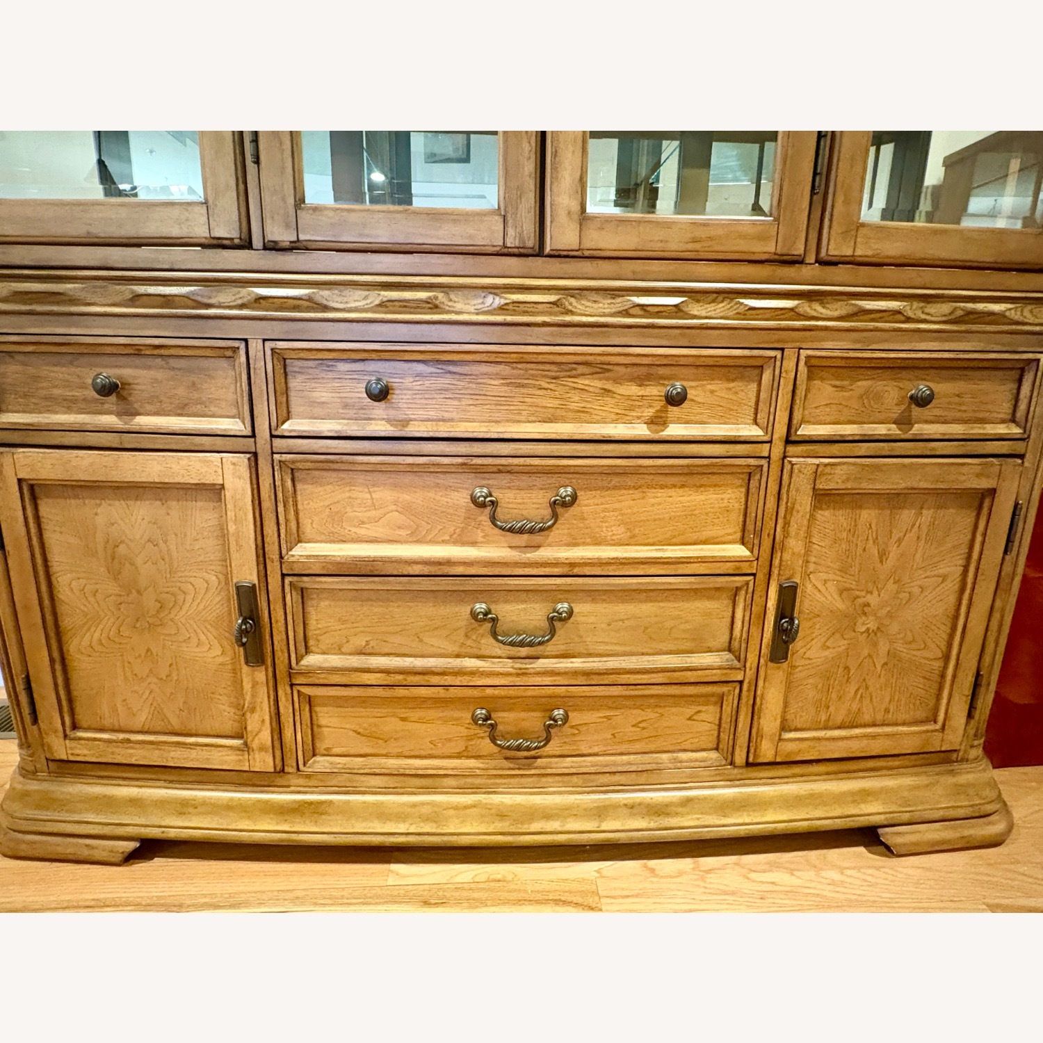 Pecan Wood Finish Hutch - image-4