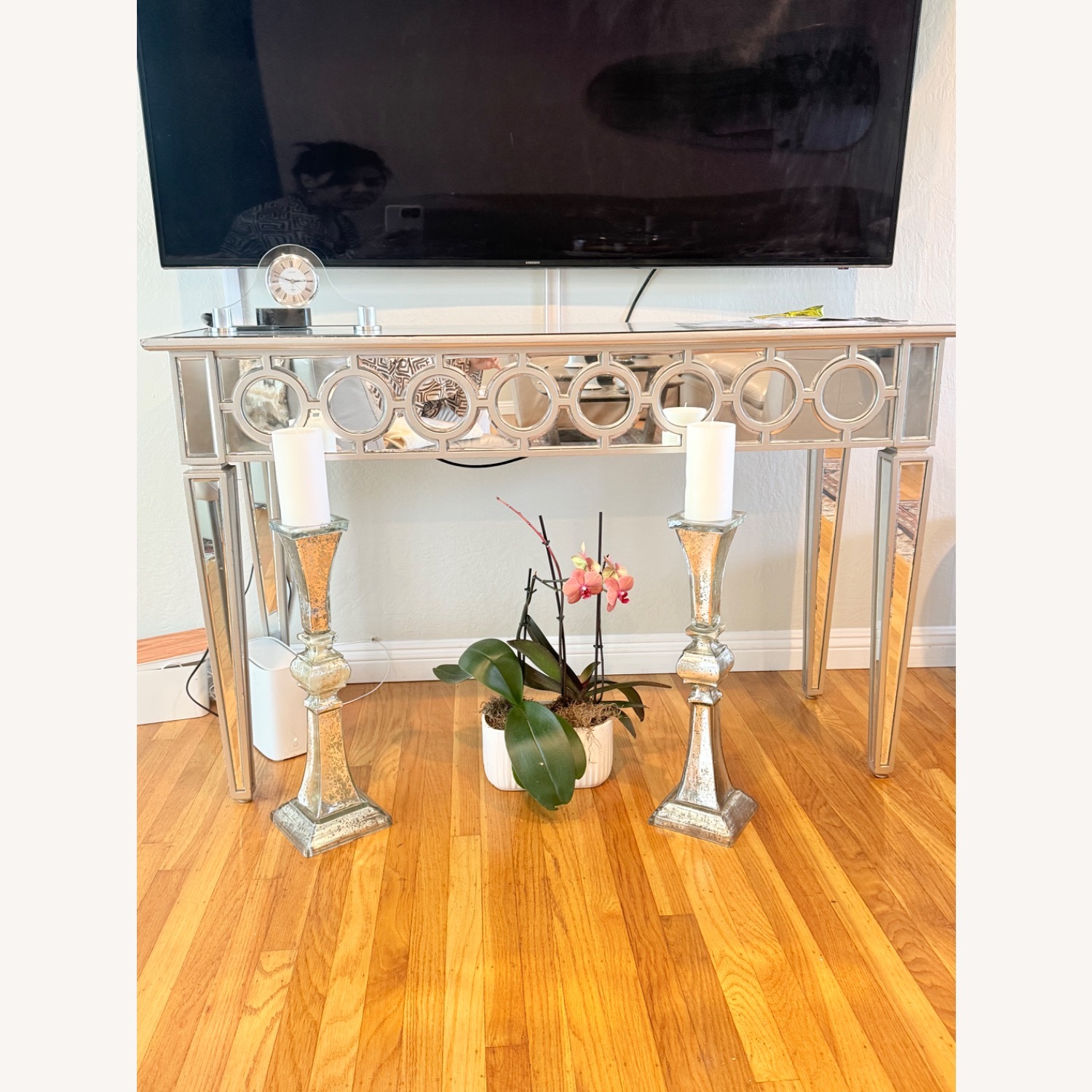 Z Gallerie Silver Glass Sideboard - image-3