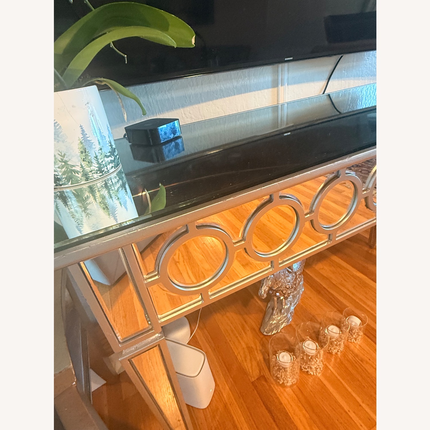 Z Gallerie Silver Glass Sideboard - image-2