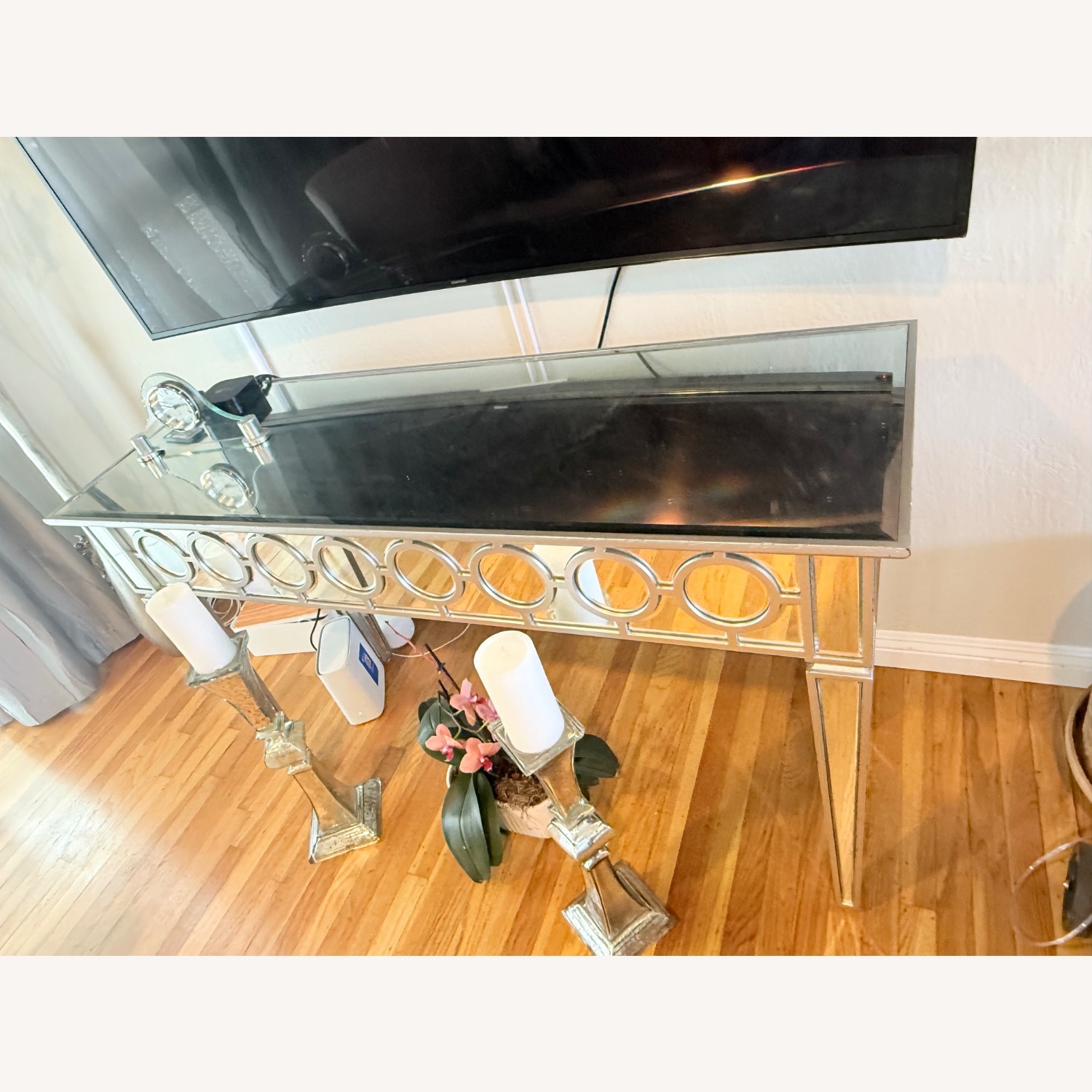 Z Gallerie Silver Glass Sideboard - image-5