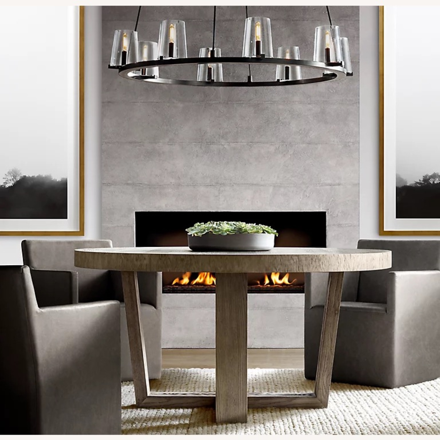 Restoration Hardware Antoccino Round Dining Table - image-1