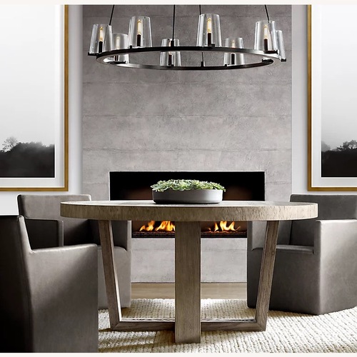 Used Restoration Hardware Antoccino Round Dining Table for sale on AptDeco