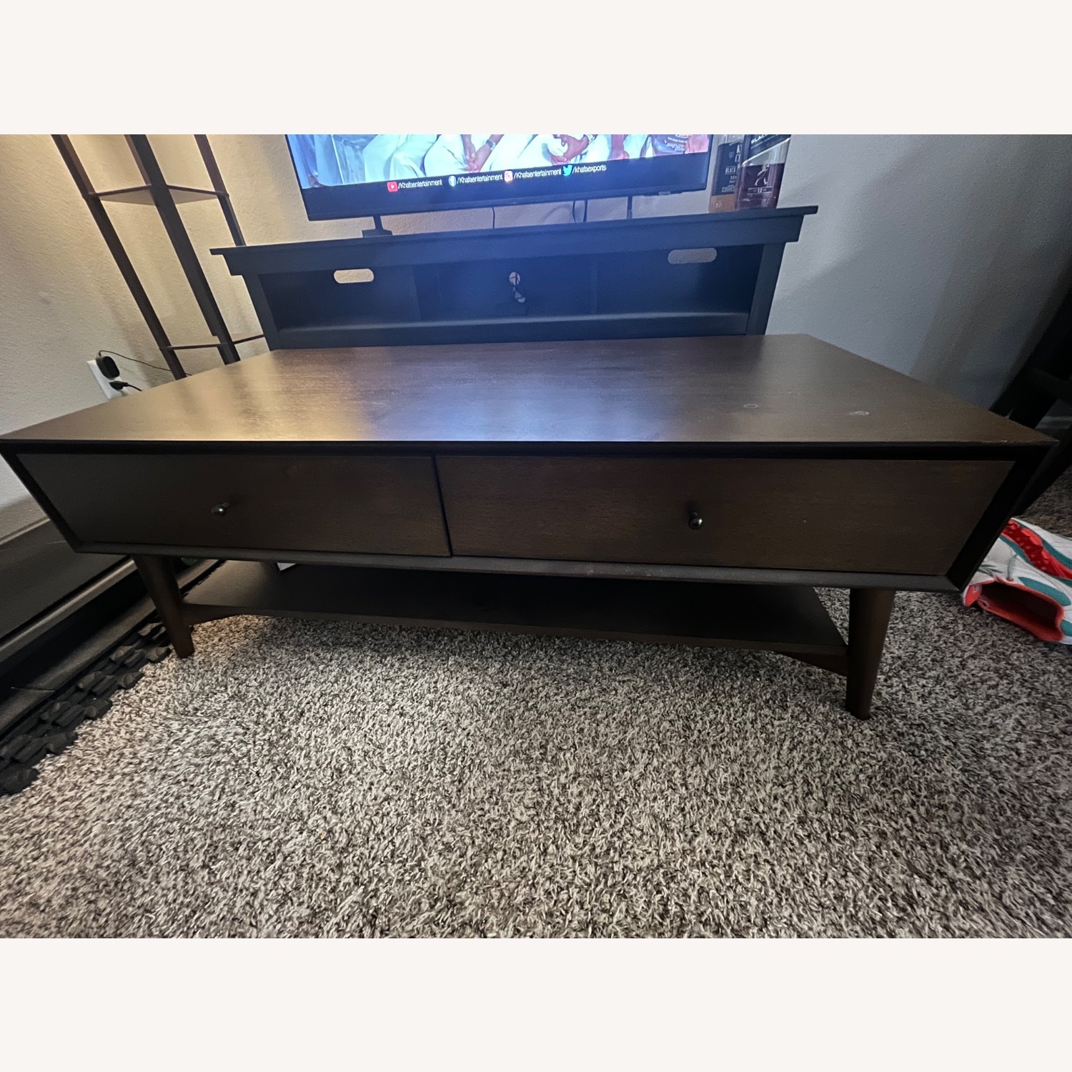 Home Depot Dark Brown Coffee Table - image-1