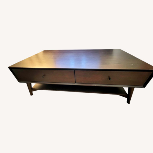 Used Home Depot Dark Brown Coffee Table for sale on AptDeco