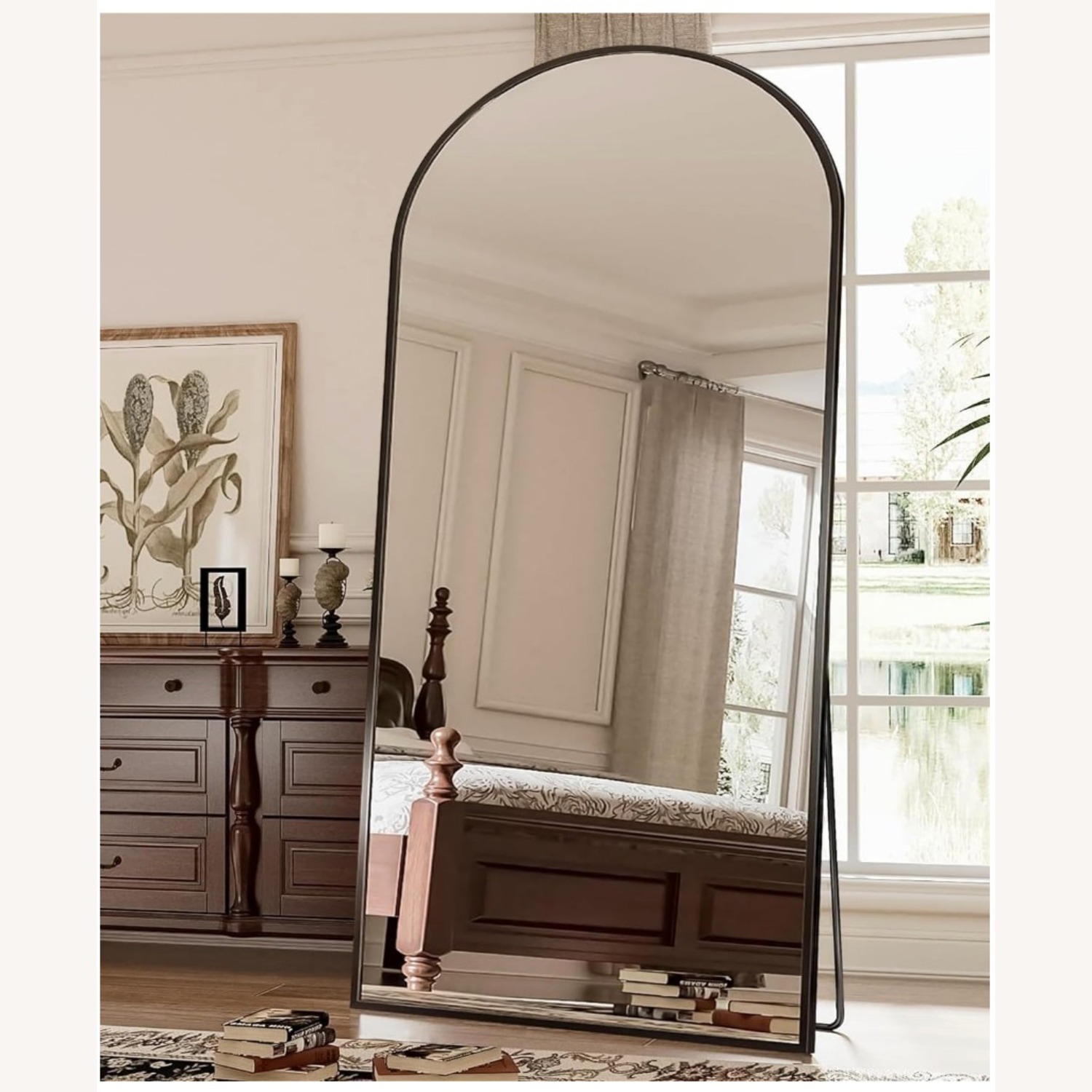Dark Brown Floor Mirror - image-2