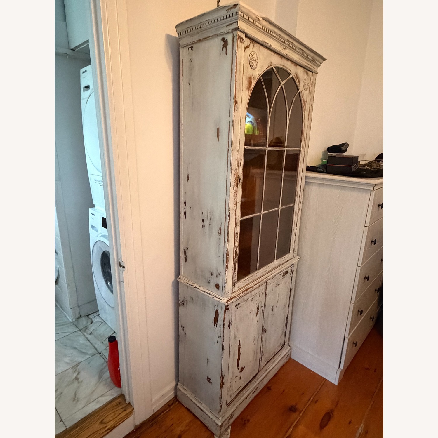 Vintage/Antique Finds White Wood Bookcase - image-1