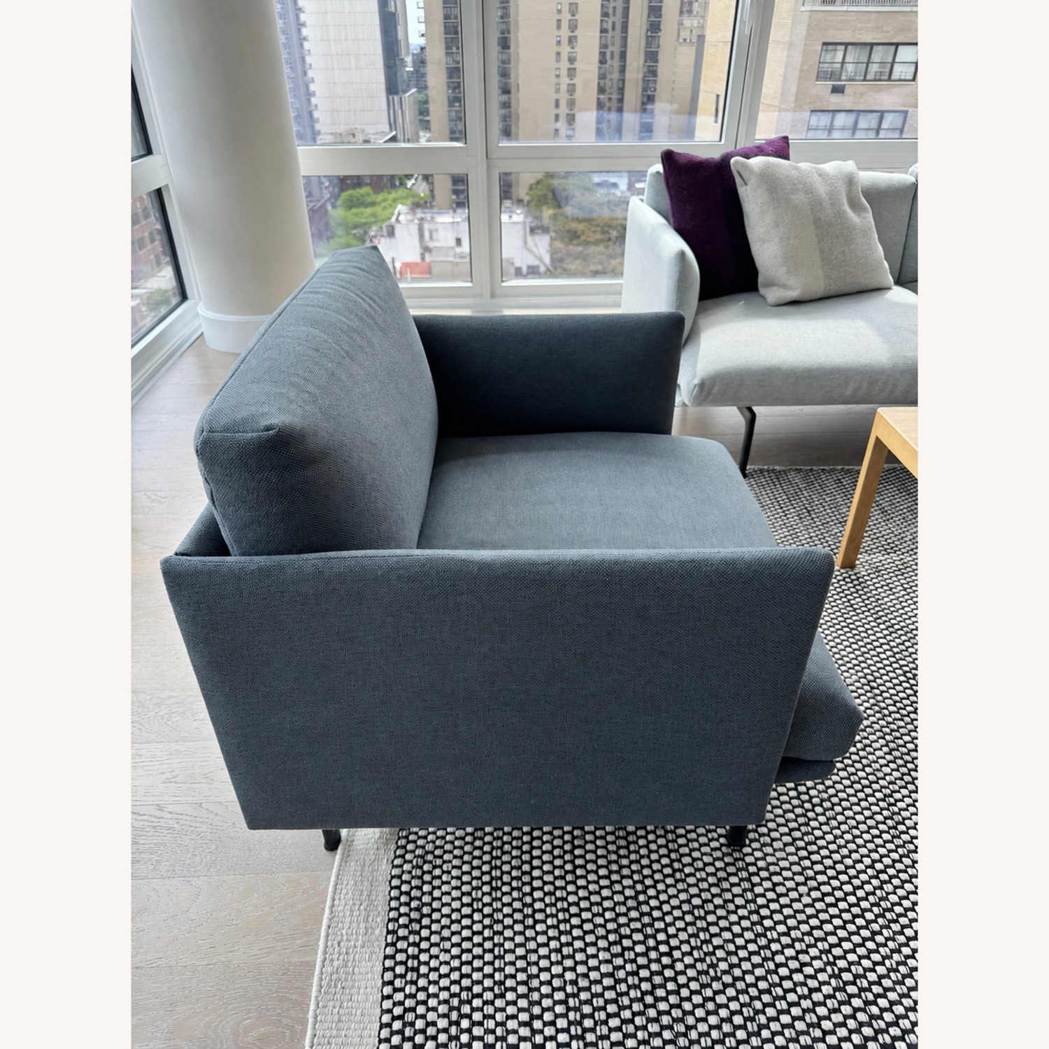 Muuto Outline Studio Chair in Blue/Grey Fabric - image-6