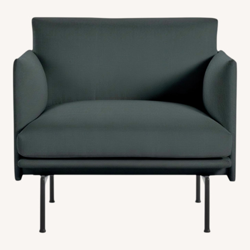 Used Muuto Outline Studio Chair in Blue/Grey Fabric for sale on AptDeco