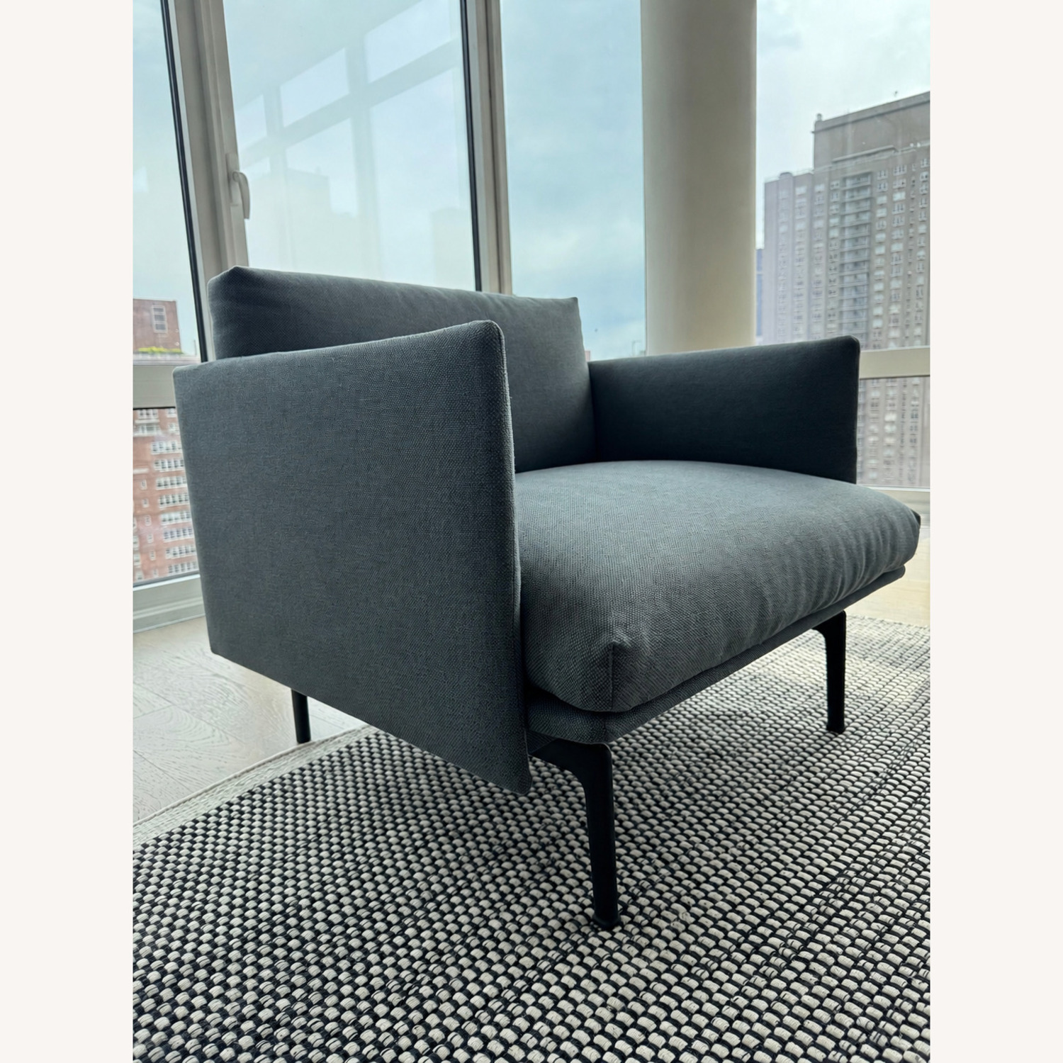 Muuto Outline Studio Chair in Blue/Grey Fabric - image-7