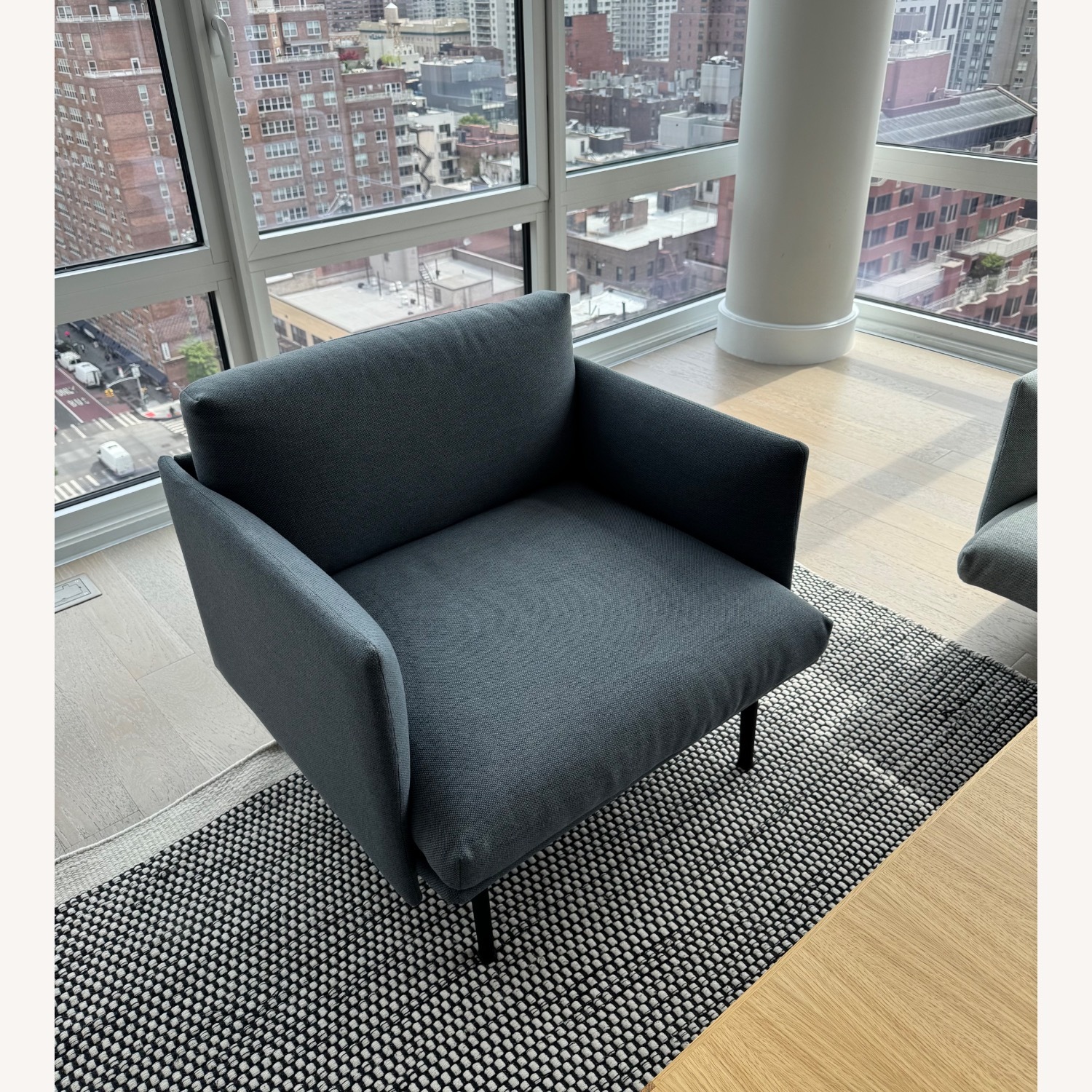 Muuto Outline Studio Chair in Blue/Grey Fabric - image-5
