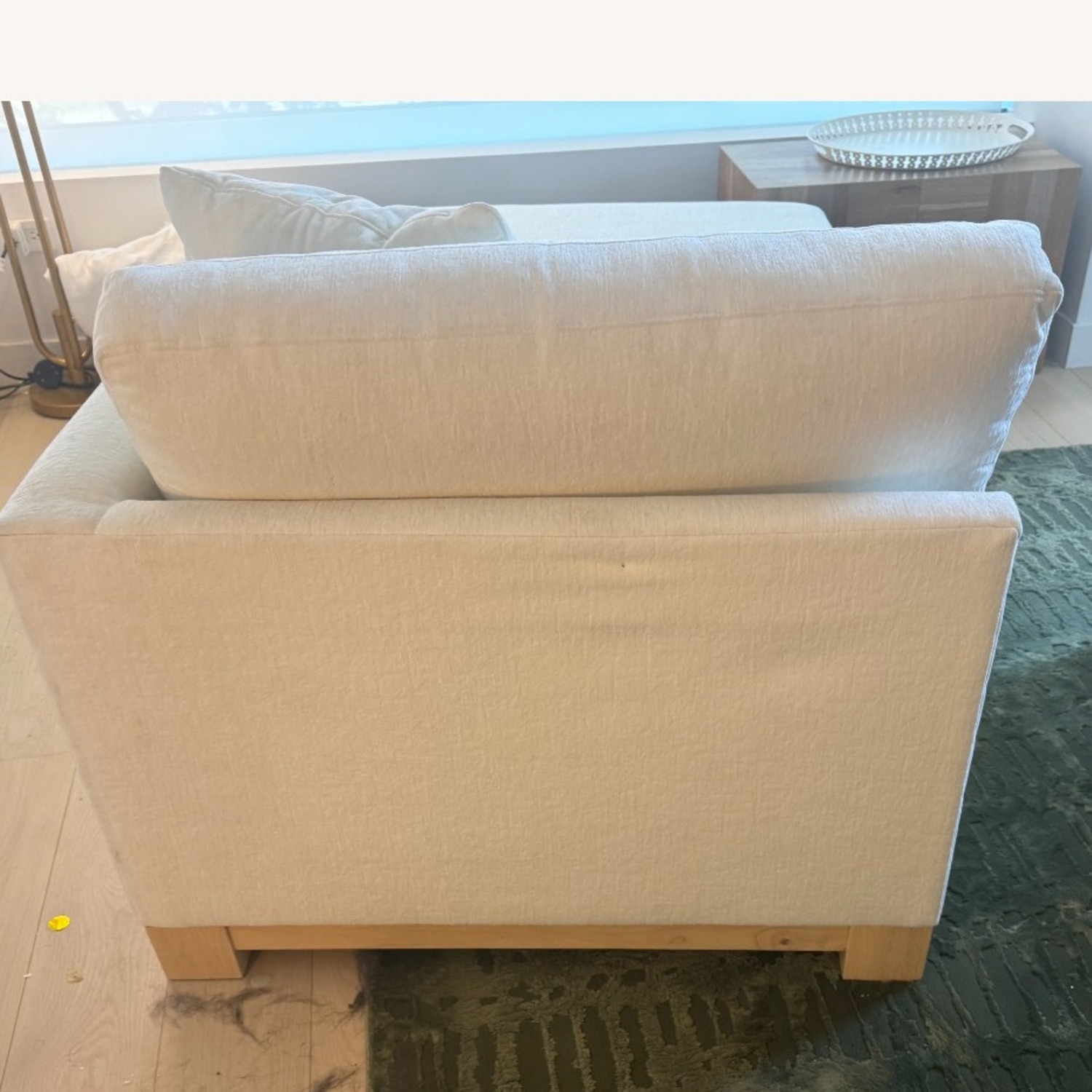 Crate & Barrel Gather Wood Base White Sectional Sofa  - image-12