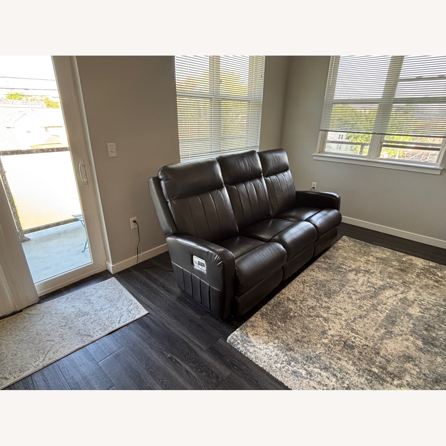 La-Z-Boy Dark Brown Leather 3+ Seater Sofa - image-3