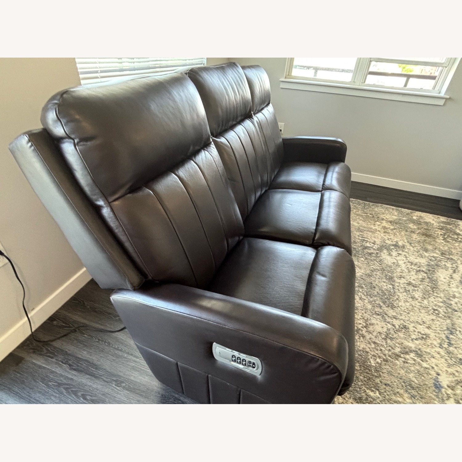 La-Z-Boy Dark Brown Leather 3+ Seater Sofa - image-5