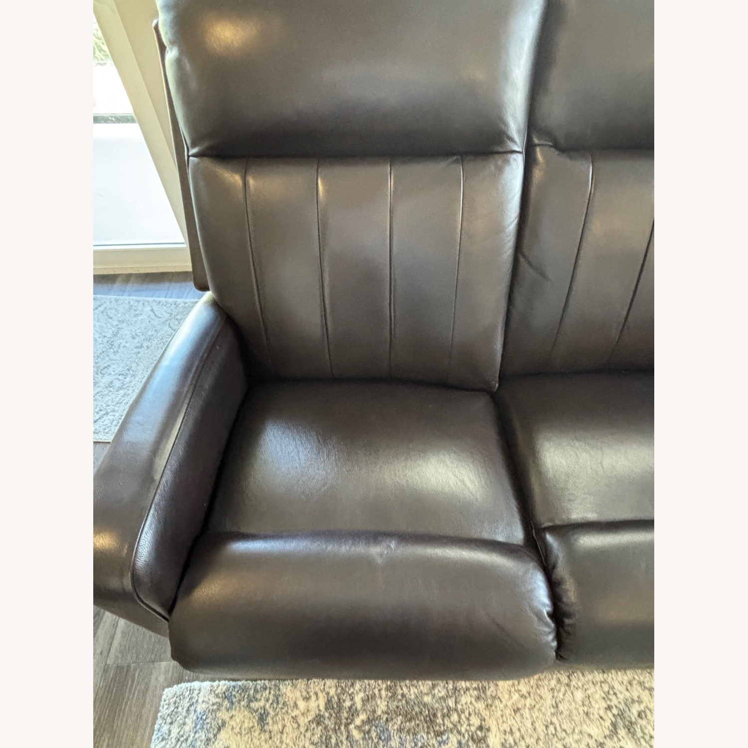 La-Z-Boy Dark Brown Leather 3+ Seater Sofa - image-8