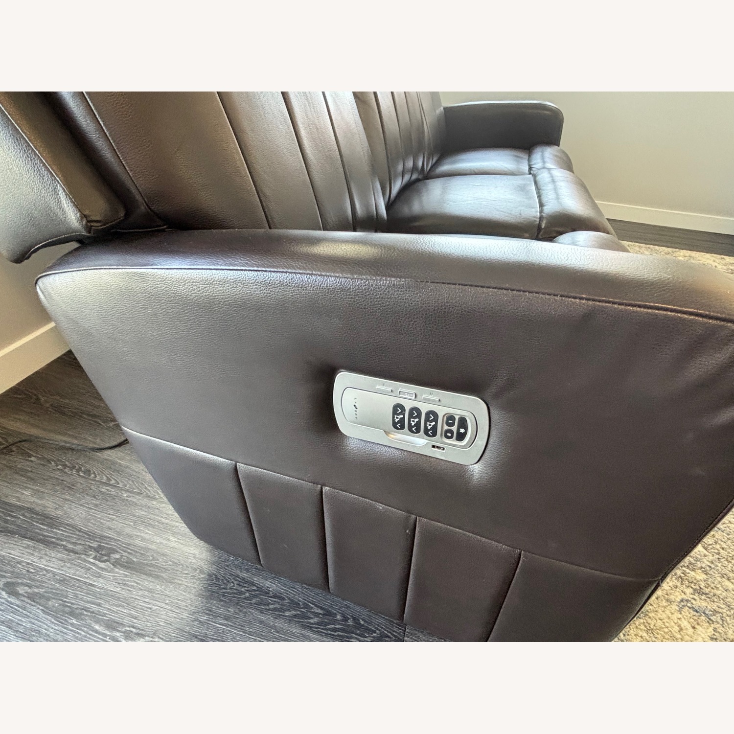 La-Z-Boy Dark Brown Leather 3+ Seater Sofa - image-4