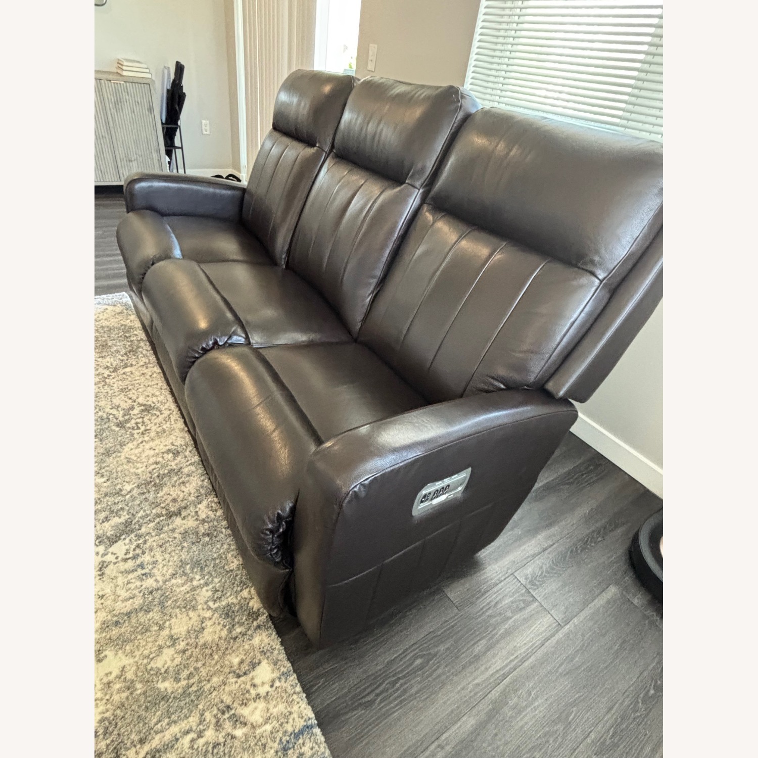 La-Z-Boy Dark Brown Leather 3+ Seater Sofa - image-10