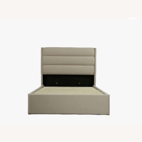 Used Modern Upholstered Hydraulic Storage Bed for sale on AptDeco