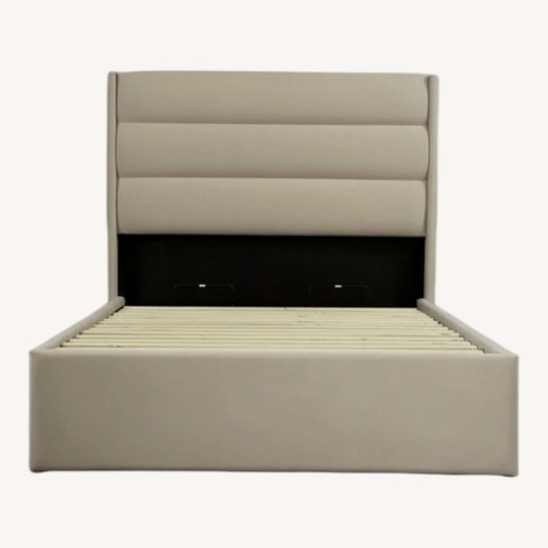 Used Modern Upholstered Hydraulic Storage Bed for sale on AptDeco