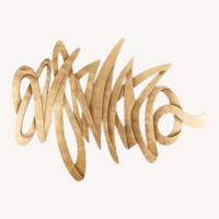 Handmade Glam Gold-Painted Wood Wall Decor