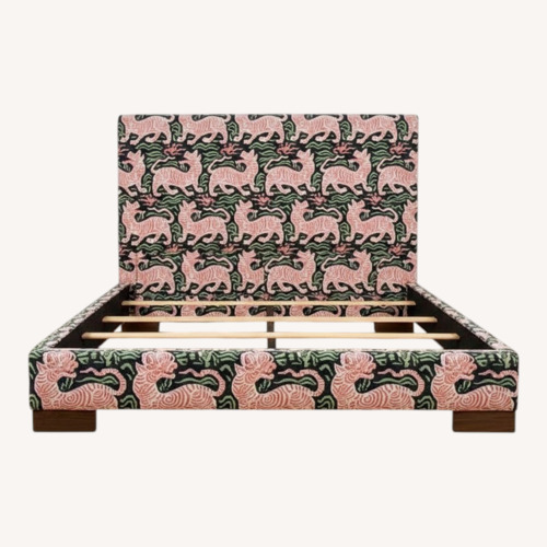 Used Clarence House Upholstered Queen Bed for sale on AptDeco