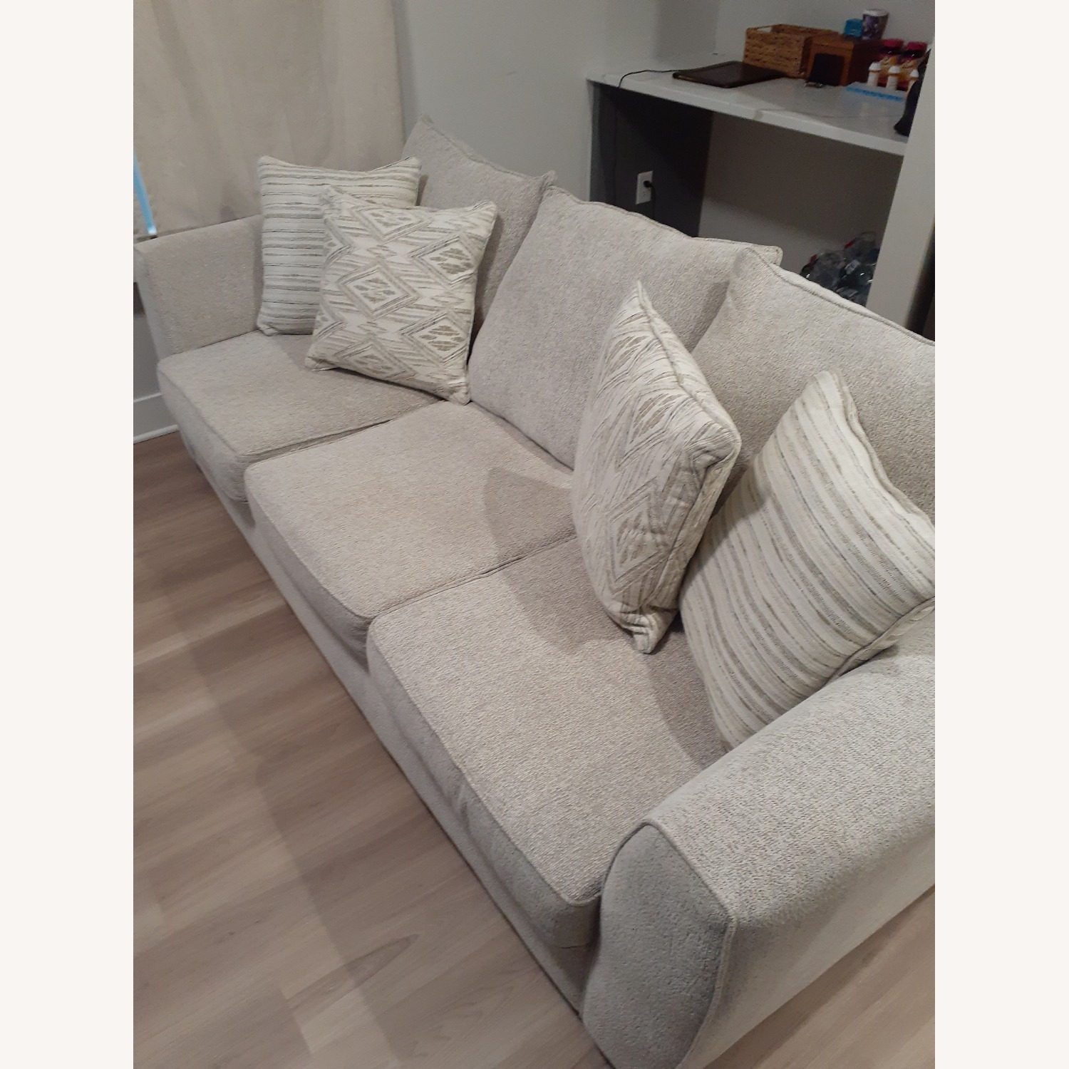 Raymour & Flanigan Vibrant Vision Oatmeal Couch  - image-5