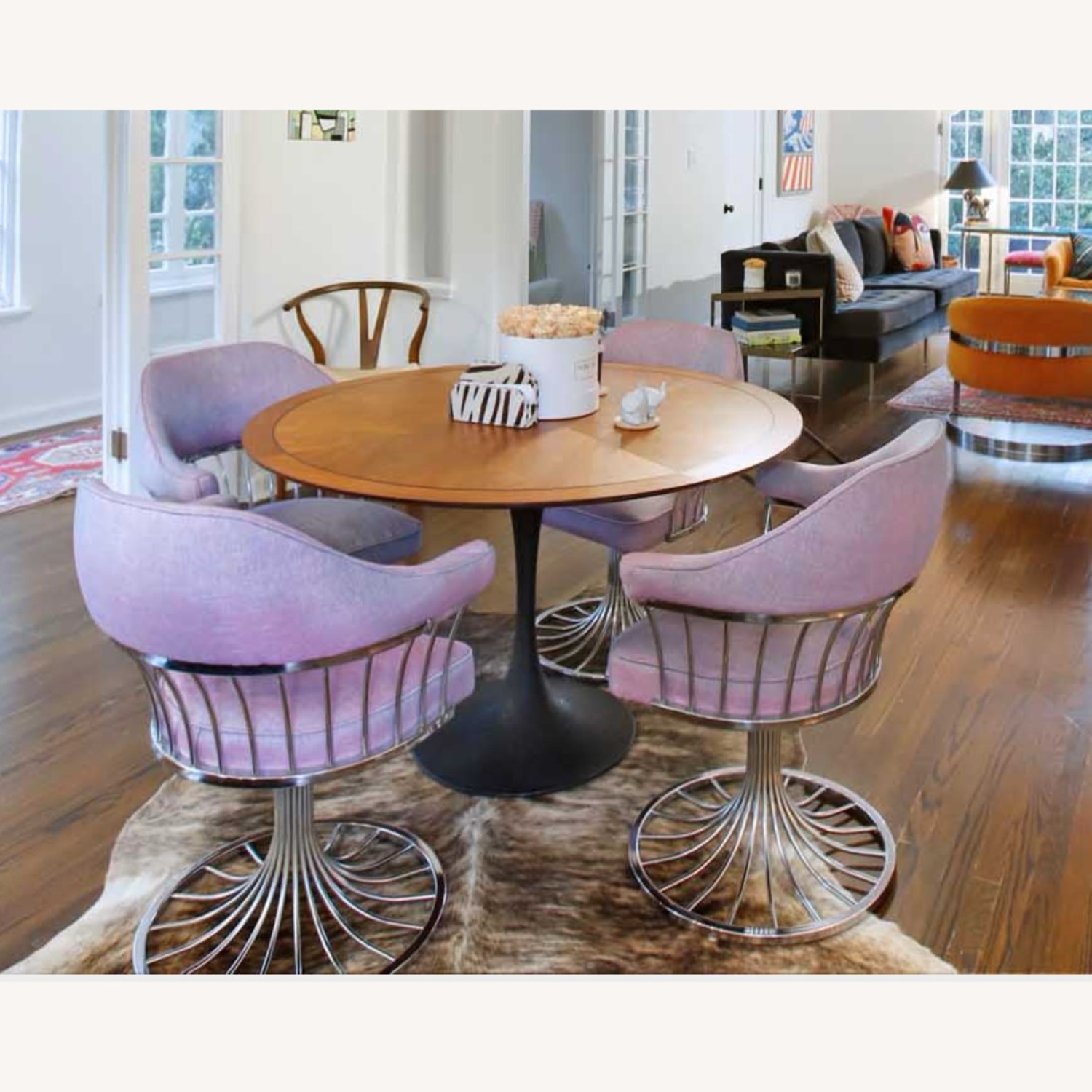 Mid Century Chairs and Dining Table Set - image-2