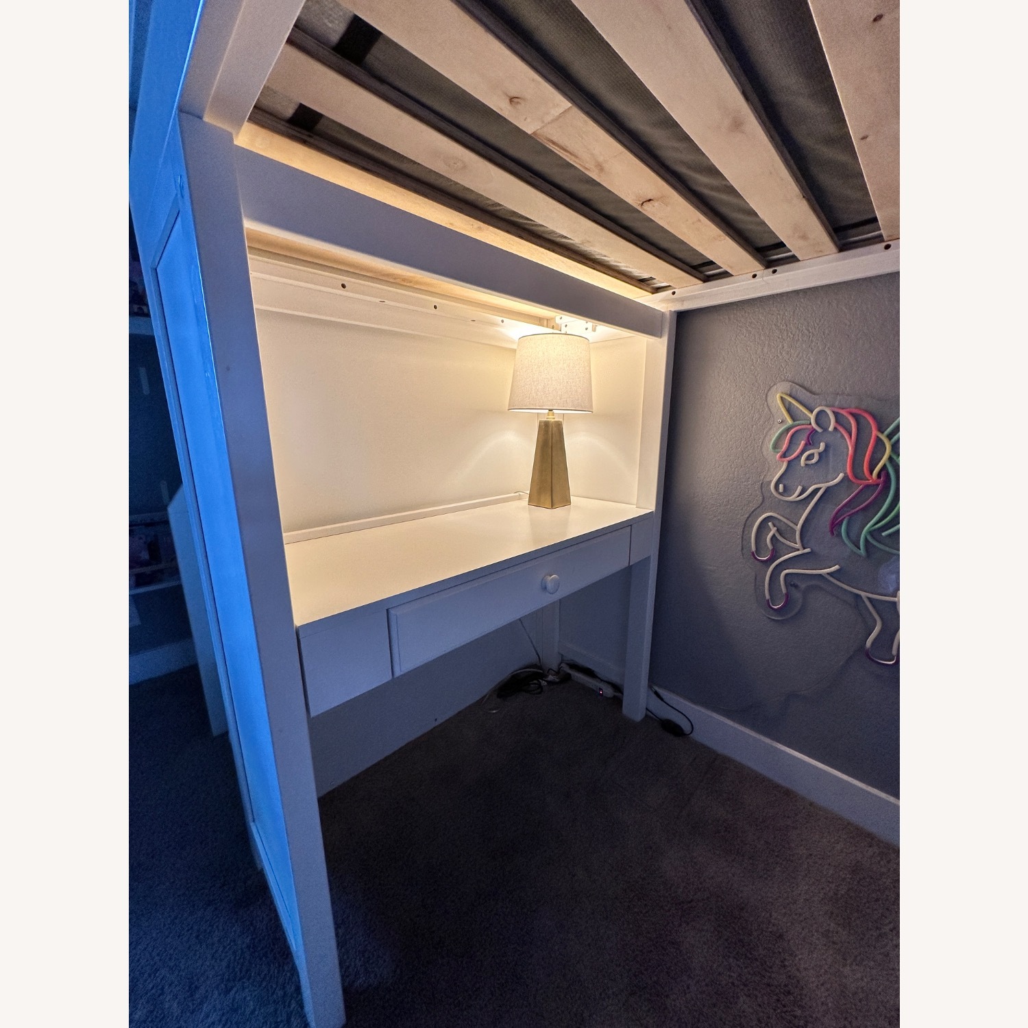Twin 8 Drawer Solid Wood Loft Bed W Bookcase - image-5