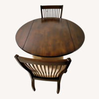Raymour & Flanigan Dark Brown Wood Dining Set