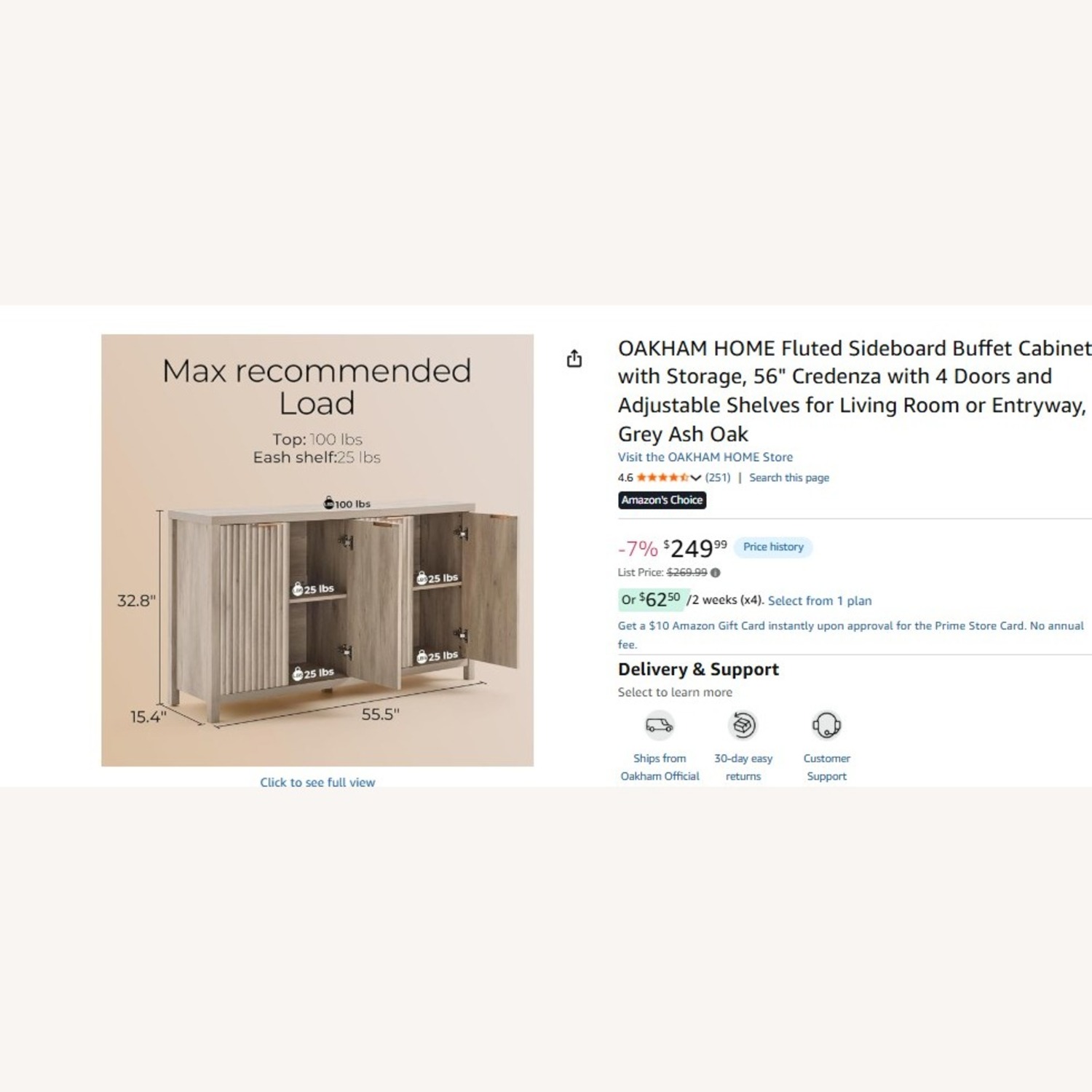 Bed Bath & Beyond Sideboard - image-3