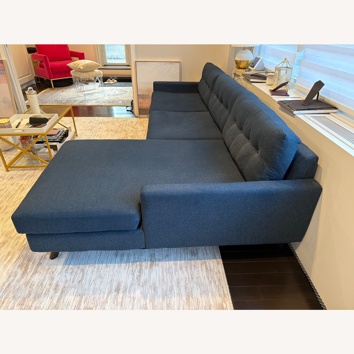Joybird Hopson Blue Fabric 2 Piece Sectional - image-3