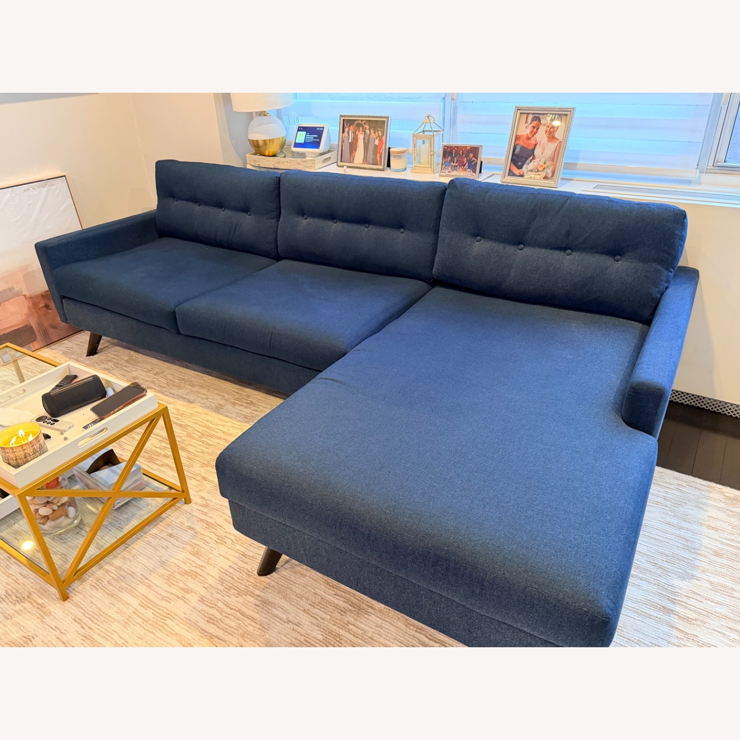 Joybird Hopson Blue Fabric 2 Piece Sectional - image-5