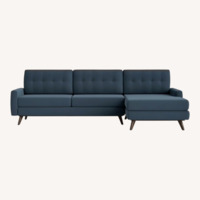Joybird Hopson Blue Fabric 2 Piece Sectional