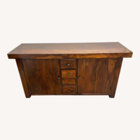 Vintage/Antique Natural Wood Media Storage