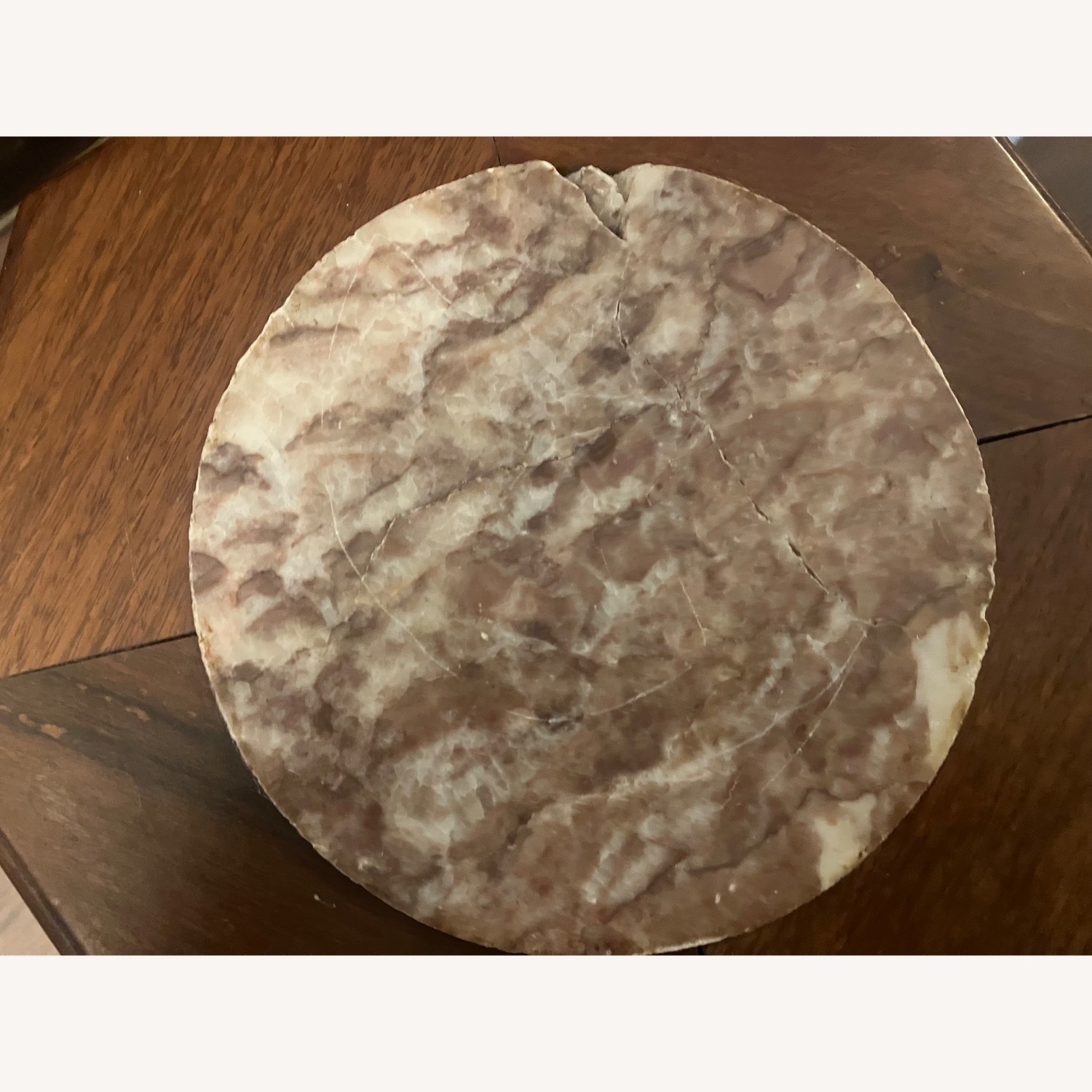 Slim Side Table with Marble Inset - image-3