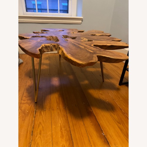 Used From The Source Wood Coffee Table for sale on AptDeco