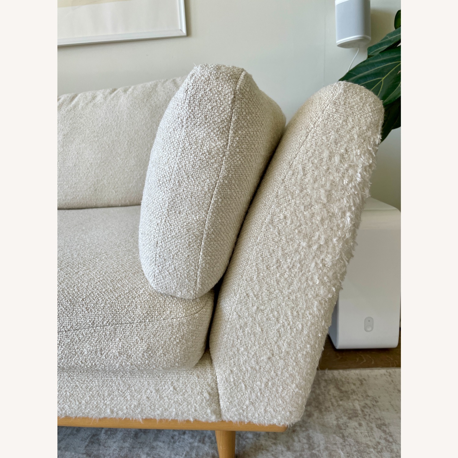 Crate & Barrel Hague White Fabric 3+ Seater Sofa - image-4