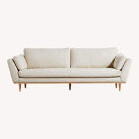 Crate & Barrel Hague White Fabric 3+ Seater Sofa