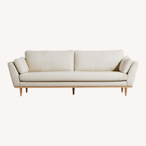 Used Crate & Barrel Hague White Fabric 3+ Seater Sofa for sale on AptDeco