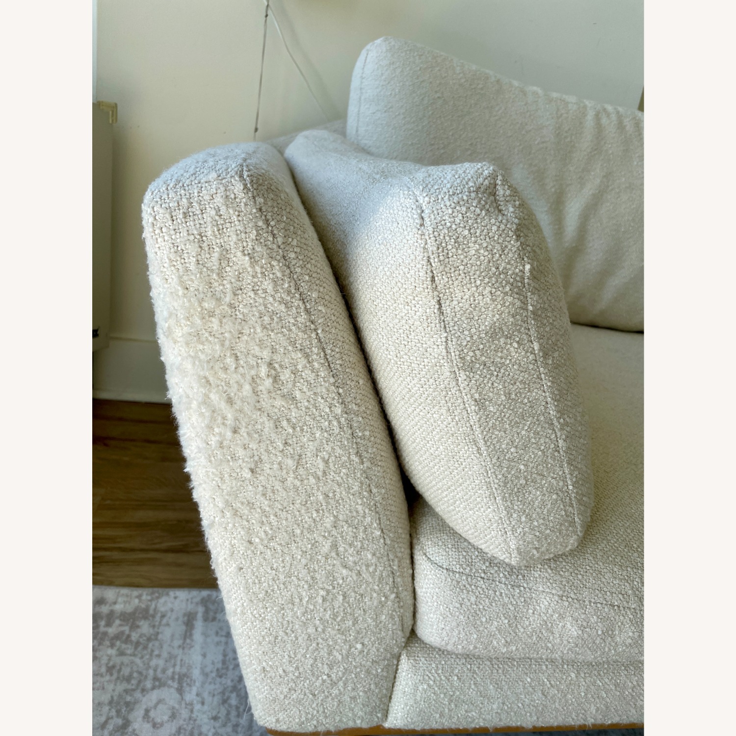 Crate & Barrel Hague White Fabric 3+ Seater Sofa - image-3