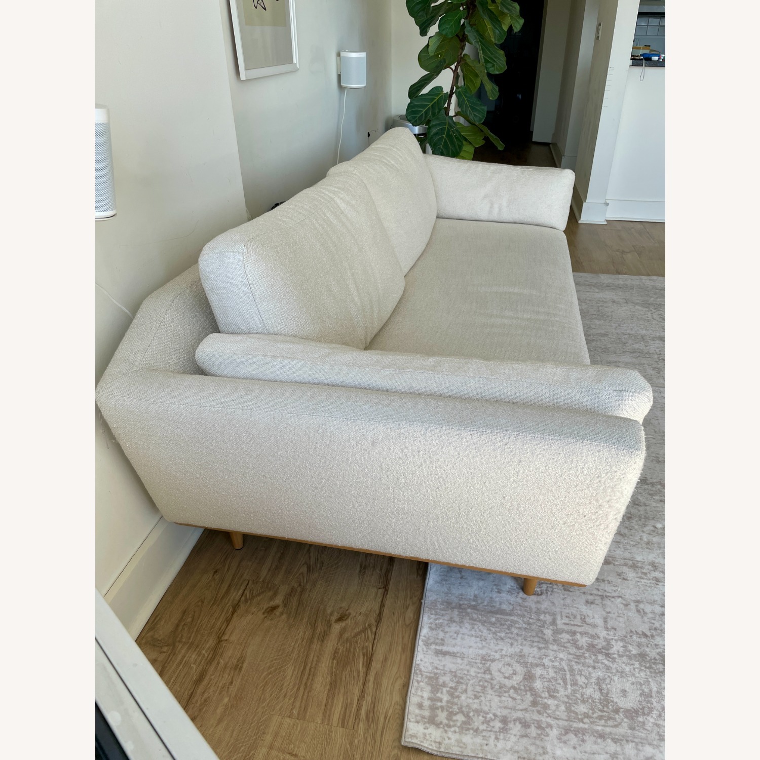 Crate & Barrel Hague White Fabric 3+ Seater Sofa - image-2